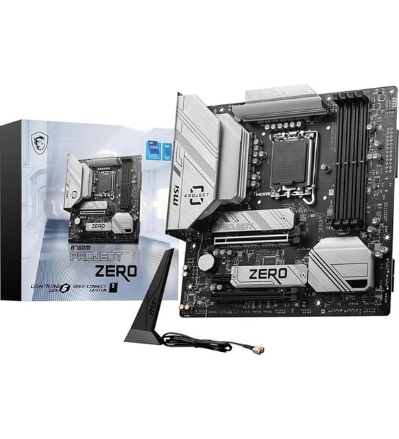 MSI B760M PROJECT ZERO WIFI-6E DDR5 HDMI-DP PCIE 4.0 1700P MATX