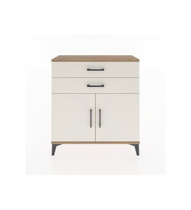 Arges Şifonyer Tek Raflı 2 Çekmeceli 2 Kapaklı 88x30x96 Çam-Aytaşı