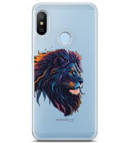 Xiaomi Mi A2 Lite Kılıf Seri Others 07 Arslan Arkası Şeffaf Desenli Kılıf