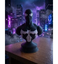 Spider-Man Siyah Kostüm Symbiote Büst Figür Örümcek Adam Heykel Hediyelik 13,5 cm