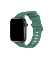 Newface Apple Watch 38mm KR408 Çizgili Silikon Kordon - Yeşil