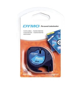 Dymo Letratag Şerit Plastik 12MM x 4 Metre Mavi