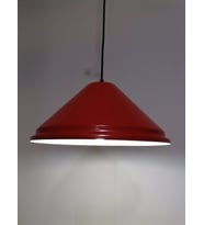 RİOLİGHT RETRO KIRMIZI İÇİ BEYAZ TEKLİ METAL SARKIT ÇAP: 33CM (Siyah)