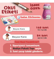 Okul Etiketi Kalem Defter Etiketi Moan Temalı Özel İsim Yazılabilen Etiket - 252Adet