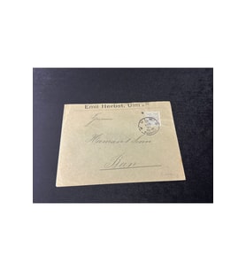 1895 yılı Alman İmparatorluğundan Zarf 20 Pfennig Königreich Württemberg Pullu varış Damgalı