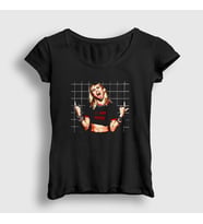 Presmono Kadın Siyah Here Miley Cyrus T-Shirt 403722tt