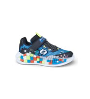 Günlük Unisex Çocuk Spor Ayakkabı Sneaker Cırtlı Rahat Hafif Konforlu Dayanıklı 03 (Saks-Siyah)