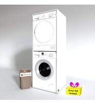 Kenzlife çamaşır-kurutma makinesi dolabı zakhar byz 180*70*60 banyo arkalıksız + tekli duvar rafı hediyeli (Karışık)