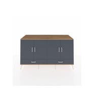 Kronos Konsol 6 Raflı 2 Çekmeceli 4 Kapaklı 176x59x99 Çam-Antrasit