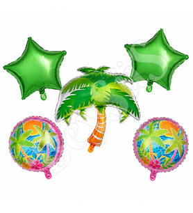 Palmiye Temalı 5li Folyo Balon Set