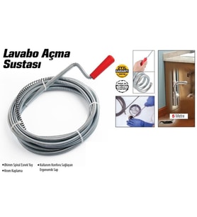 Lavabo Ve Gider Boruları Açacağı - Lavabo Açma Sustası - 5Metre (5343)