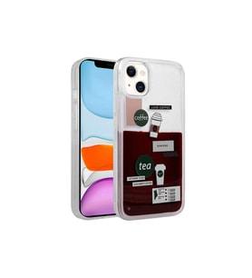 Apple iPhone 13 Uyumlu Kılıf Desenli Sıvılı Zore Drink Silikon Kapak (Model 2)