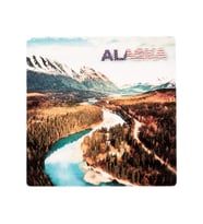 Alaska Temalı Ahşap Bardak Altlığı (Çok Renkli)