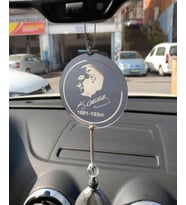 Araba Dikiz Aynası Süsü Pleksi Mustafa Kemal Atatürk ve İmzası Krom