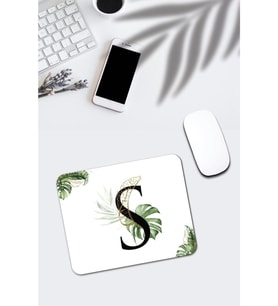 Tropik Desenli S Harfli Dikdörtgen Mouse Pad