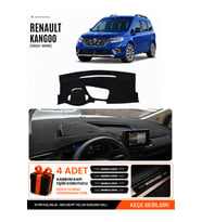RENAULT KANGOO (2023-2026) Uyumlu Torpido Örtüsü Torpido Kılıfı - Siyah