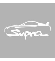 Supra Araba Sticker siyah 17x7 CM (Beyaz)