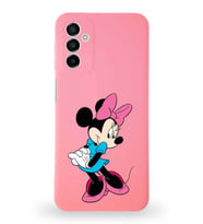 Samsung Galaxy A04s Uyumlu Lansman Kılıf Altı Kapalı İçi Kadife  Minnie Mouse-F Tasarımlı  Kapak (Şeffaf)