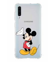 Samsung Galaxy A30s Köşe Korumalı Antişok Kapak Mickey Mouse Tasarımlı Şeffaf Kılıf