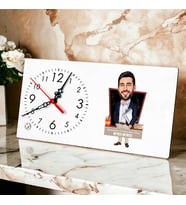 Erkek Öğretmenler İçin Karikatürlü Masa Saati