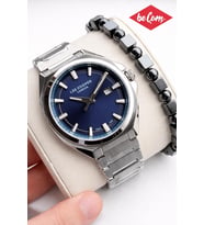 Lee Cooper Erkek Kol Saati 50 Mt Suya Dayanıklı Çelik Kordon Bileklik Hediyeli VS.BLKT.0917 (Lacivert)