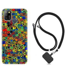 INFINIX Smart 4 5 6 Zero 8 S5 Pro Kılıf Boyun Askılı Silikon Nazar Boncukları 1746