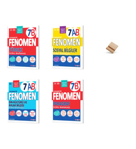 Fenomen 7. Sınıf Maarif 7B Türkçe Sosyal Din ve Paragraf 4lü Set Soru Bankası + Telefon Standı
