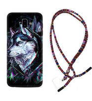 Samsung J6 Plus J7 Prime J7 Pro M20 Kılıf Boyun Asklı Rasta Silikon Dog Eyes 1761