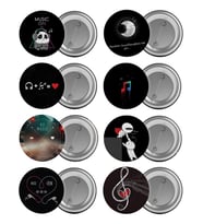 Love Music Çanta Rozeti Seti 8 Adet En Büyük Boy 5.8cm İğneli Broş