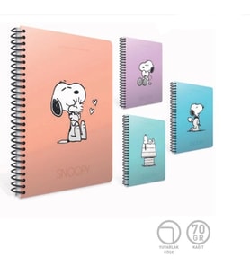 GIPTA SNOOPY 17X24 SPİRALLİ PP KAPAK 80YP. KARELİ DEFTER