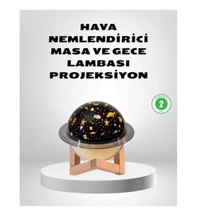 Mey İthalat® USB Projeksiyon Gece Lambası ve Hava Nemlendirici – Aromaterapi Destekli, Taşınabilir M