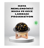 Mey İthalat® USB Projeksiyon Gece Lambası ve Hava Nemlendirici – Aromaterapi Destekli, Taşınabilir M