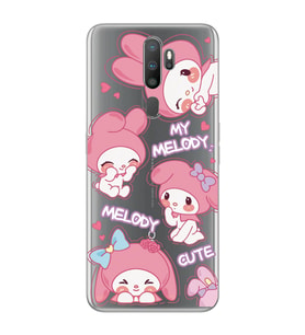 Oppo A5 2020 / A9 2020 Uyumlu Melody Kuromi Desenli Şeffaf Telefon Kılıfı