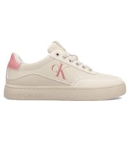 Calvin Klein Classic Cupsole Low Leather Womens Sneaker Hakiki Deri Kadın Günlük Spor Ayakkabı Bej
