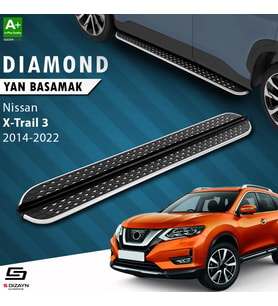 S-Dizayn Nissan X-Trail T32 Diamond Krom Yan Basamak 183 Cm 2014-2022