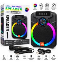 Lunaev RGB Işıklı Karaoke Hoparlörü 10 İnç – Mikrofonlu MS-1001BT-2