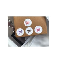 Karışık Renkli Thank You Etiket Neon Yazı Tipi Yuvarlak Mat Sticker (4 RENK ) 3 Cm - 180 Adet
