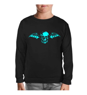 Avenged Sevenfold - Skull Logo Siyah Çocuk Sweatshirt