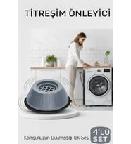 Premium 4'lü Titreşim Önleyici Kauçuk Ayak Seti - Ultra Sessiz Ve Sarsıntısız Yıkama Teknolojisi