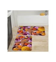 Rovigo Home Dijital Baskılı 2'li Banyo paspas Takımı RVG5030 (Mor)