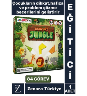 Eğitici Dikkat Hafıza Mantıksal Düşünme Problem Çözme Becerisi Geliştirici Eğlenceli BANZUKİ JUNGLE