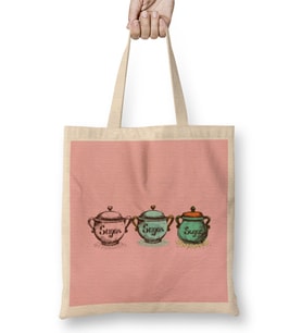 Funny coffee drinKs Art lover Gift Quote - Vintage Retro Rainbow Style Bez Çanta Uzun Saplı