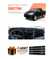 TOYOTA HİLUX (2005-2014) Uyumlu Torpido Koruma Örtüsü Oto Kılıfı - Siyah