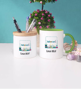 Laborant Kupa Bardak Yeşil ve Kalemlik