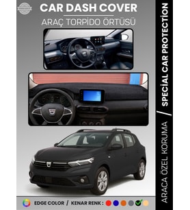 DACIA SANDERO (2021+) EKRANLI MODEL Torpido Örtüsü Torpido Koruma Çatlamayı Engeller Tam Uyum