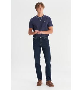 Wrangler Texas Slim Jean Pantolon Lacivert Erkek Kot Pantolon W12S001397