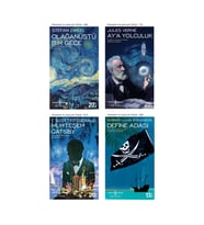 Olağanüstü Bir Gece + Ay'a Yolculuk + Muhteşem Gatsby + Define Adası- 4 Kitap Set
