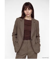 LCW Vision Kahverengi Ekose Kadın Blazer Ceket