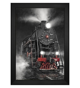 Manzara Temalı Kanvas Tablo 80 x 110 cm Siyah Çerçeve