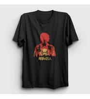 Presmono Unisex Siyah Colossal Anime Attack On Titan T-Shirt 125052tt